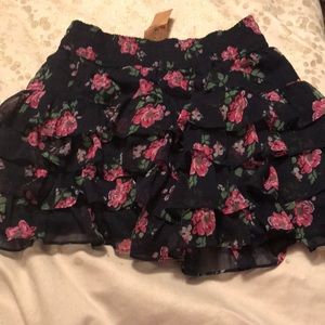 Hollister floral skirt